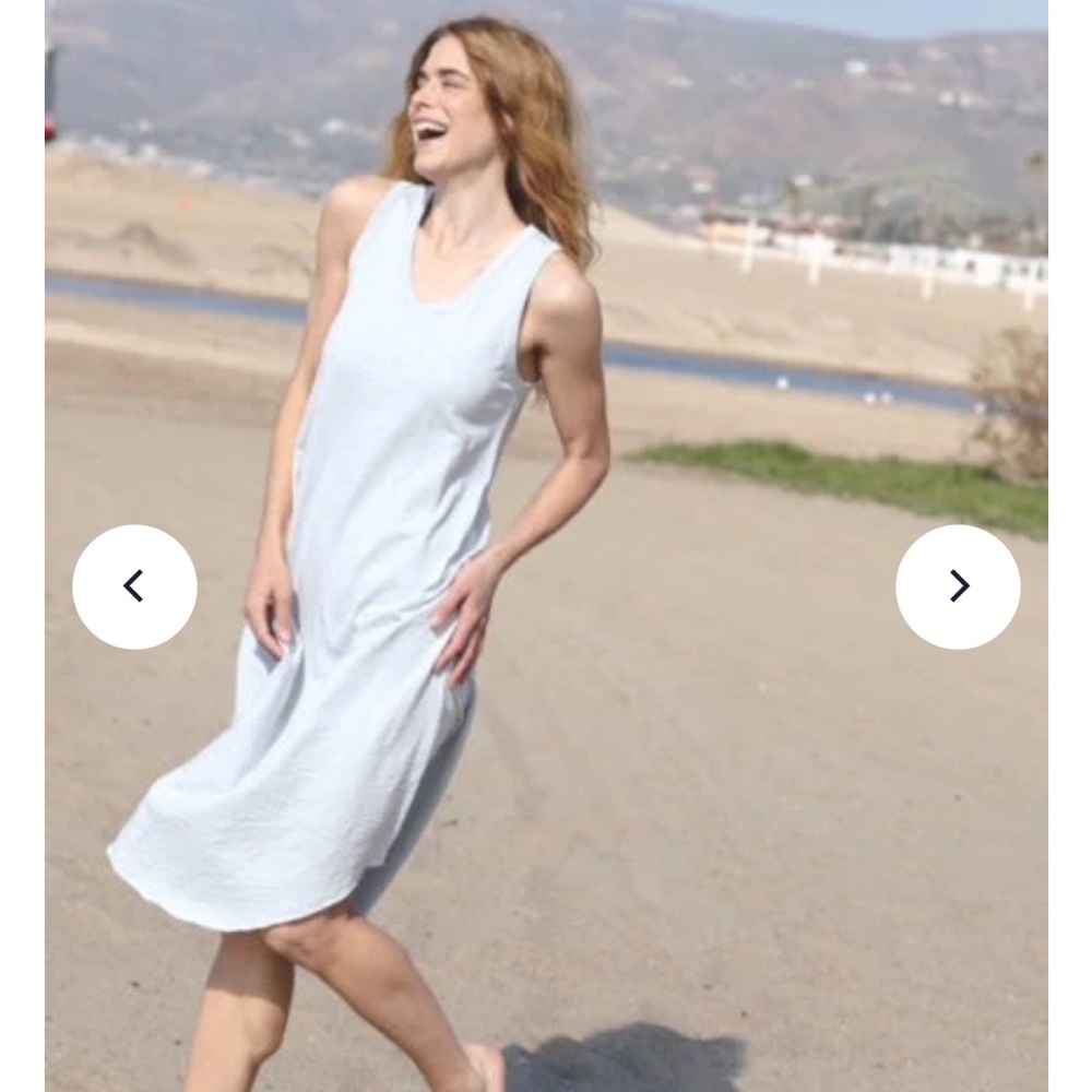 Leallo Leanne midi tank dress in light blue color XS
